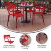 Flash Furniture Red All-Weather Steel Dining Chair, 2PK 2-XU-CH-10318-ARM-RED-GG